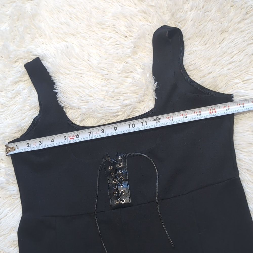 🔴LOWEST! Blackmilk Lace Up Push It Underbust Corset Layering Goth Jumpsuit XL - Picture 12 of 15